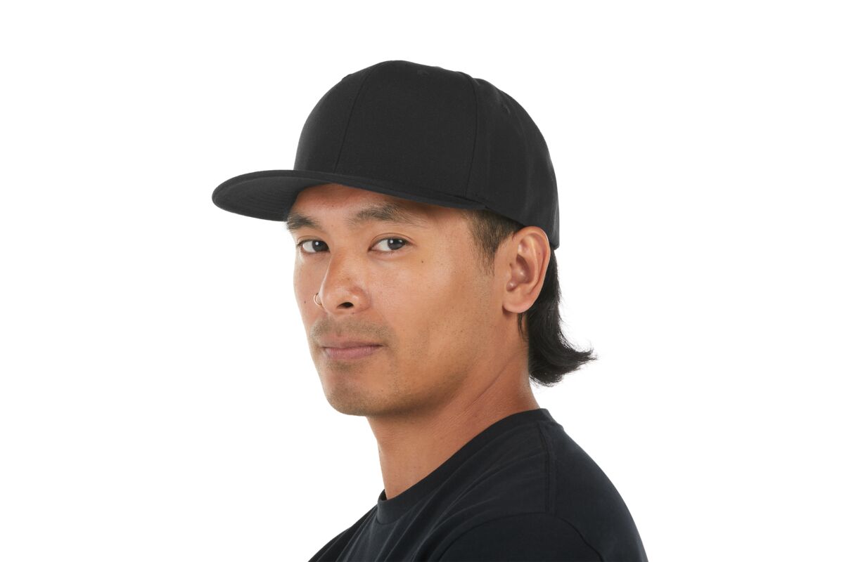 recycled-poly-classic-6-panel-hat-u8 WebPDP-HAT001002_Recycled_Poly_Classic_6Panel_Hat_Black_Studio_Harper_Studios_0723_Side_3__HAT001002OS.jpg