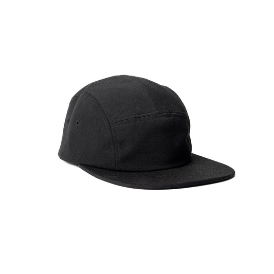 recycled-poly-flat-brim-5-panel-hat-z4 Web_PDP-FlatBrim5PanelHat_Studio_Front_Black.jpg